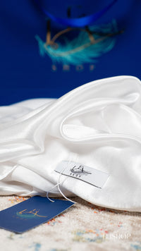 Carré de soie Blanc