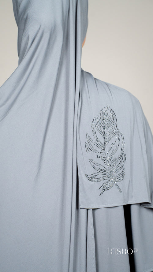 Large Dark Grey Feather 