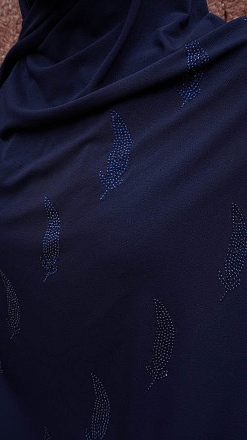 Mini Navy Blue Feather