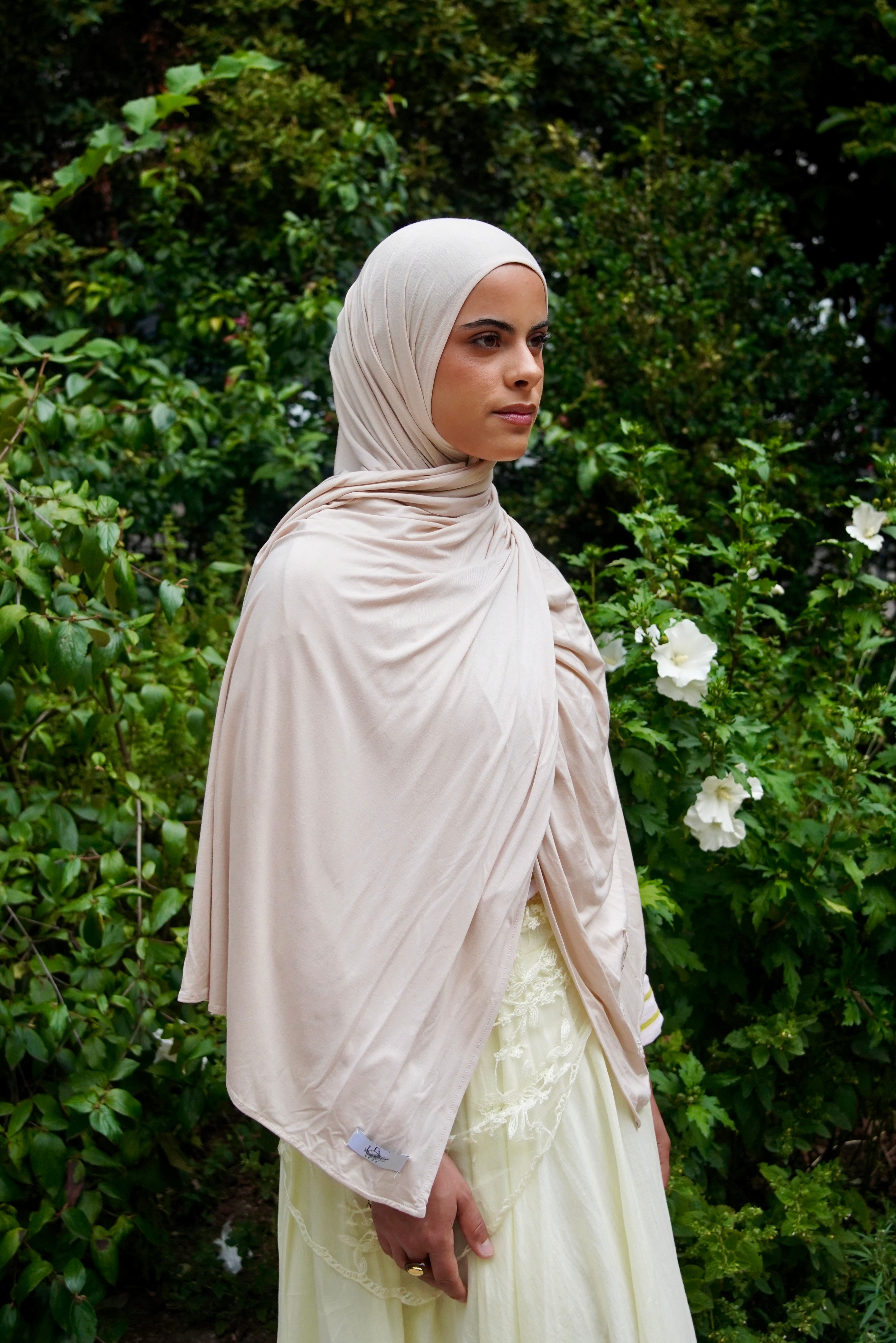 Beige bamboo jersey
