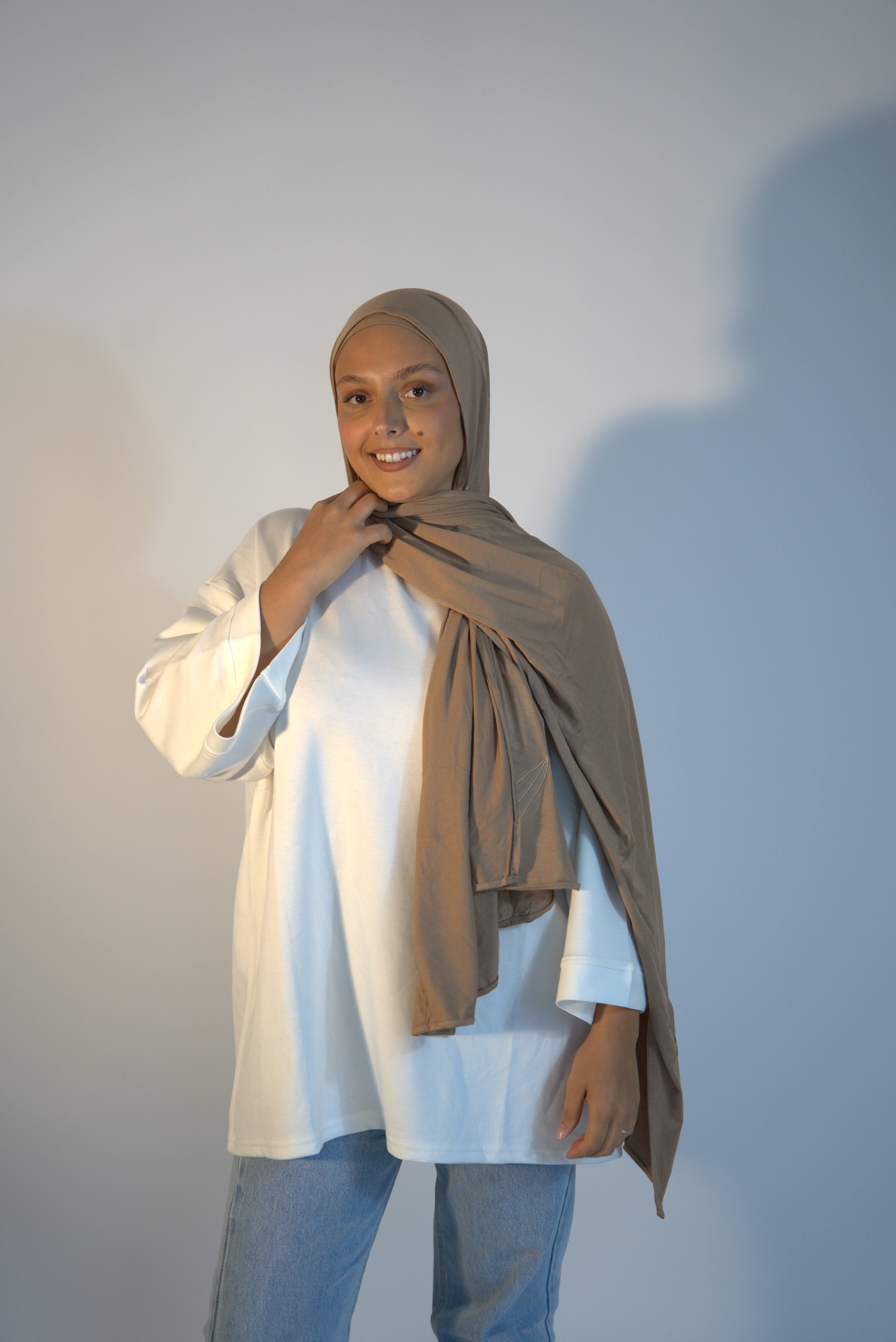 Bonnet bamboo à nouer Moka