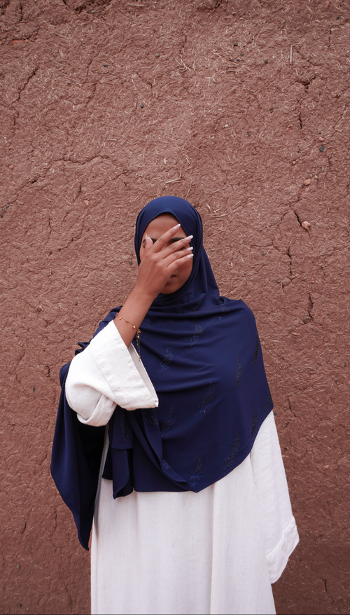 Mini Navy Blue Feather