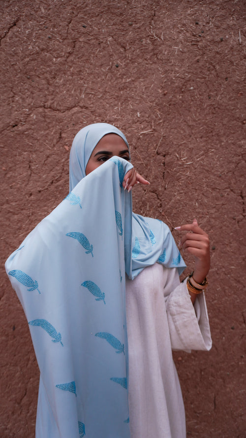 Mini Baby Blue Feather