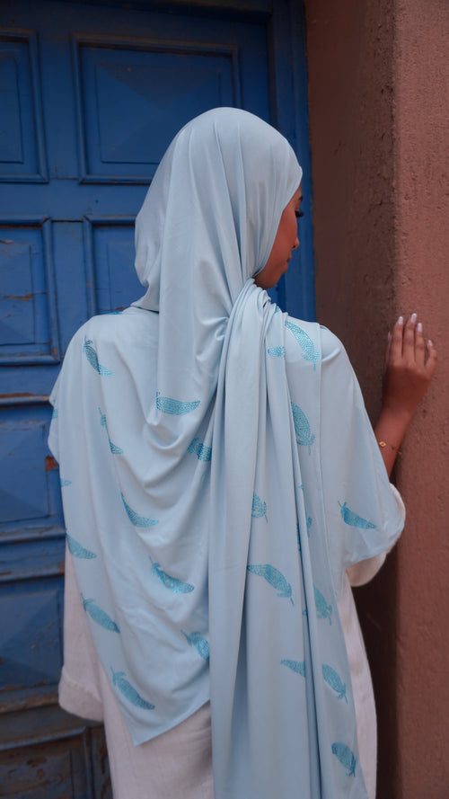 Mini Baby Blue Feather